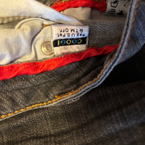 COOGI Authentic Sexy Denim Jeans Embroidered Pockets Signature Size 7/8 - Picture 7 of 7